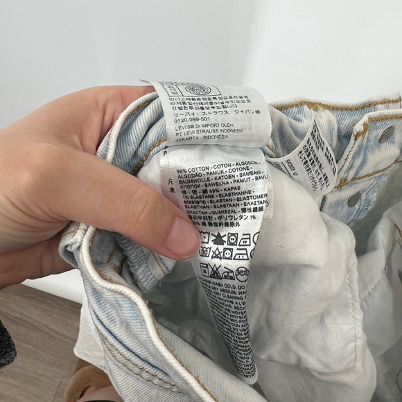 Levi's Ribcage Straight Button Fly Jeans High Rise - Picture 8 of 9